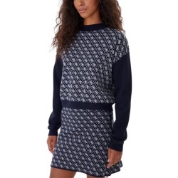 Guess Jersey Ls Mn Aubrey 4g Swtr Navy Blue Azul Marino Mujer