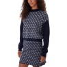 Guess Jersey Ls Mn Aubrey 4g Swtr Navy Blue Azul Marino Mujer