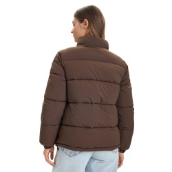 Guess Chaqueta Fibras Gj Reg Lenght Puffer Brown Marrón Mujer