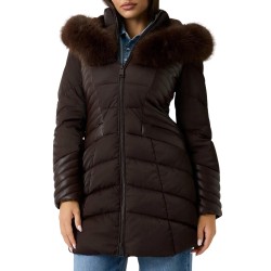 Guess Chaqueta Fibras New Oxana Jacket Cream Marrón Mujer