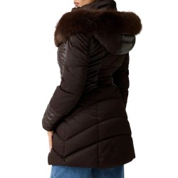 Guess Chaqueta Fibras New Oxana Jacket Cream Marrón Mujer