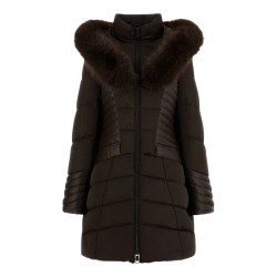 Guess Chaqueta Fibras New Oxana Jacket Cream Marrón Mujer