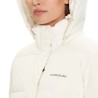 Guess Chaqueta Fibras Gj Long Lenght Puffer Cream Crema Mujer
