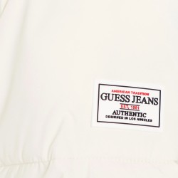 Guess Chaqueta Fibras Gj Long Lenght Puffer Cream Crema Mujer