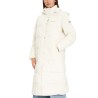 Guess Chaqueta Fibras Gj Long Lenght Puffer Cream Crema Mujer