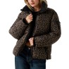 Guess Chaqueta Fibras Martina Print Crop Puffer Animal Print Mujer