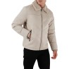 Guess Chaqueta Híbrida Fibras Shearling Puffa Jack Beige Hombre