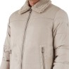 Guess Chaqueta Híbrida Fibras Shearling Puffa Jack Beige Hombre