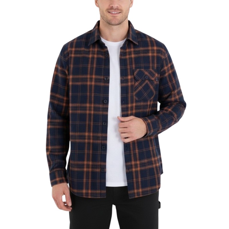 Hurley Camisa Axe Sherpa Flannel Obsidian Azul Marino Hombre