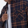 Hurley Camisa Axe Sherpa Flannel Obsidian Azul Marino Hombre