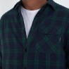 Hurley Camisa Axe Sherpa Flannel Jade Horizon Camo Azul Verde Hombre
