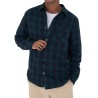 Hurley Camisa Axe Sherpa Flannel Jade Horizon Camo Azul Verde Hombre
