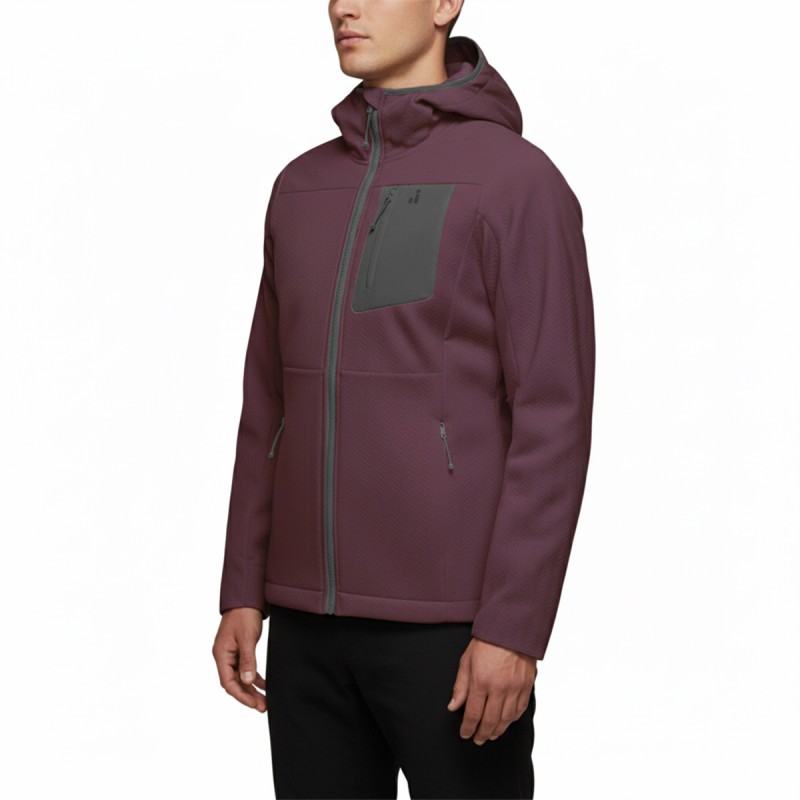 Joluvi Softshell Alpha Hood Morado Uva Catawba Antracita Hombre