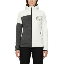 Rock Experience Sudadera Polar Kobra Hoodie Fleece Blanco Mujer