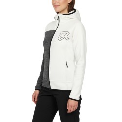 Rock Experience Sudadera Polar Kobra Hoodie Fleece Blanco Mujer