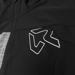 Rock Experience Sudadera Polar Kobra Hoodie Fleece Negro Gris Mujer