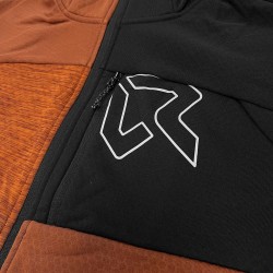 Rock Experience Sudadera Polar Kobra Hoodie Fleece Naranja Negro Hombre