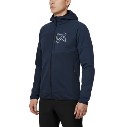 Rock Experience Sudadera Polar Kobra Hoodie Fleece Azul Marino Hombre