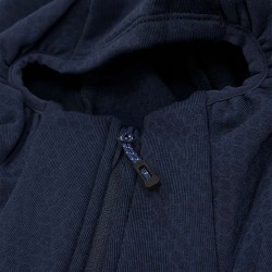 Rock Experience Sudadera Polar Kobra Hoodie Fleece Azul Marino Hombre