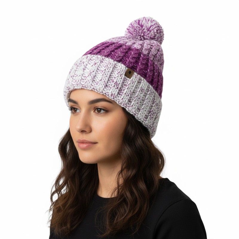 Trangoworld Gorro Ampriu Morado Blanco Unisex