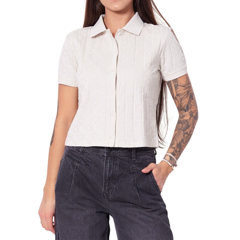 Calvin Klein Polo Chalk Blanco Roto Mujer