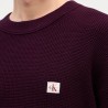Calvin Klein Jersey Punto Morado Passion Plum Hombre