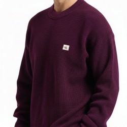 Calvin Klein Jersey Punto Morado Passion Plum Hombre