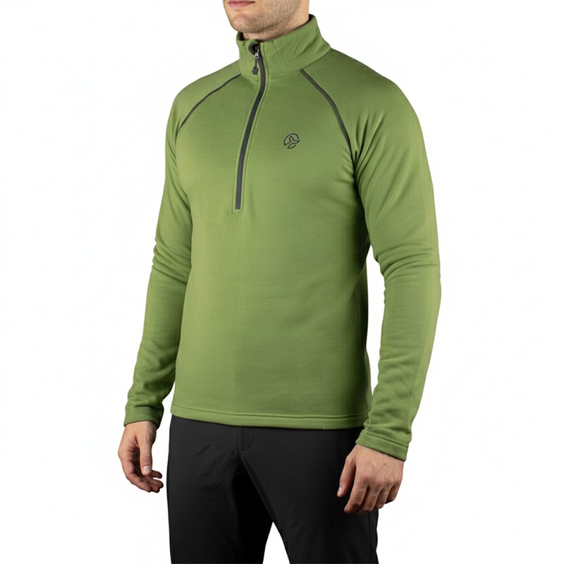 Ternua Pull Polar Vence 1/2 Zip Verde Grass Lime Hombre