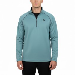 Ternua Pull Polar Drac 1/2 Zip Gris Menta Gray Mint Hombre