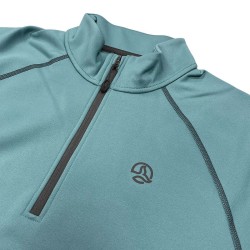 Ternua Pull Polar Drac 1/2 Zip Gris Menta Gray Mint Hombre