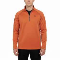 Ternua Pull Polar Drac 1/2 Zip Naranja Burnt Orange Hombre