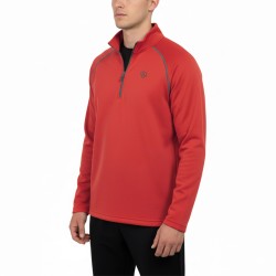 Ternua Pull Polar Drac 1/2 Zip Rojo Orange Hombre