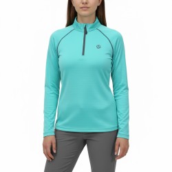 Ternua Pull Polar Allues 1/2 Zip Azul Waterfall Mujer