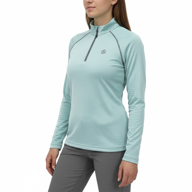 Ternua Pull Polar Allues 1/2 Zip Azul Pastel Hydro Mujer
