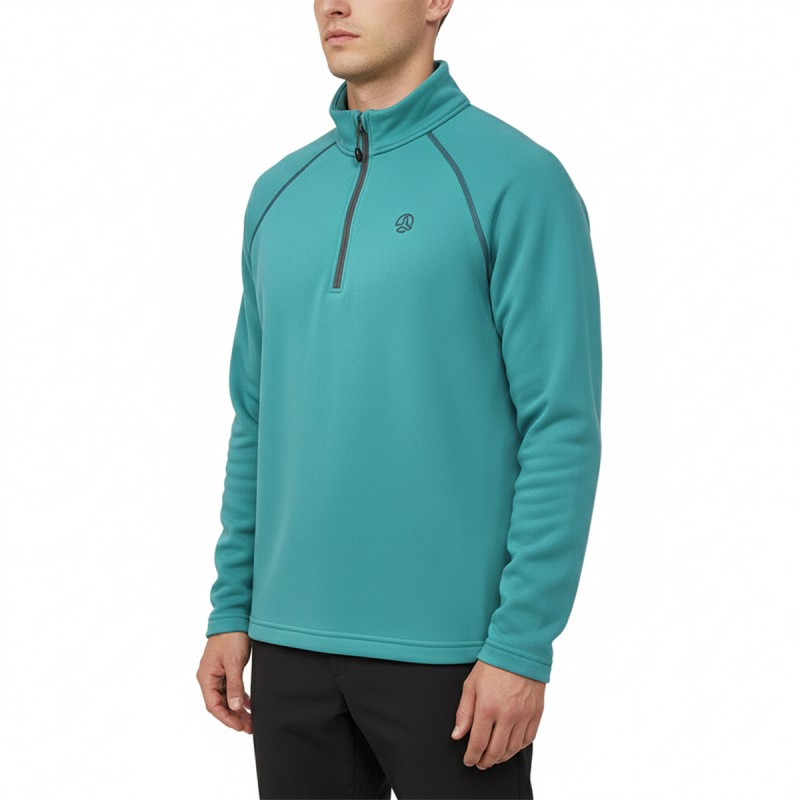 Ternua Pull Polar Morel 1/2 Zip Azul Menta Blue Mint Hombre