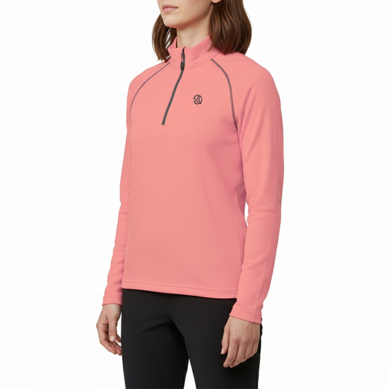 Ternua Pull Polar Arc 1/2 Zip Rosa Pastel Pink Mujer