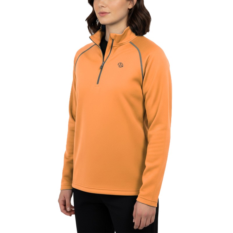 Ternua Pull Polar Drac 1/2 Zip Naranja Fresh Mandarin Mujer