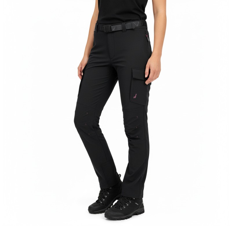 Joluvi Pantalón Trekking Redmond Negro Uva Catawba Mujer