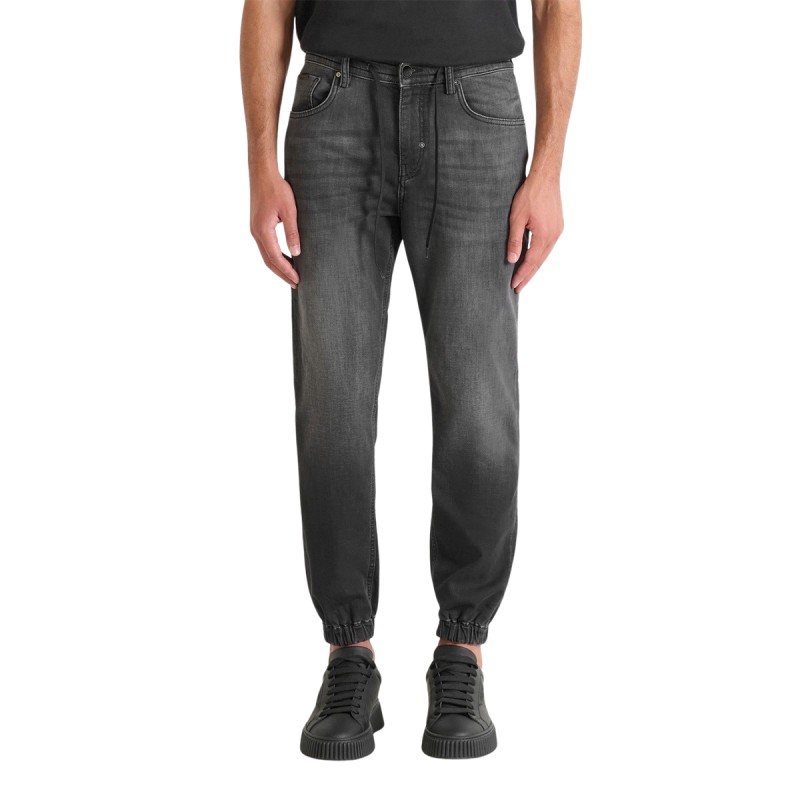 Antony Morato Pantalón Vaquero Jeans Skinny Cropped Fit Jake Negro Desgastado Black Hombre