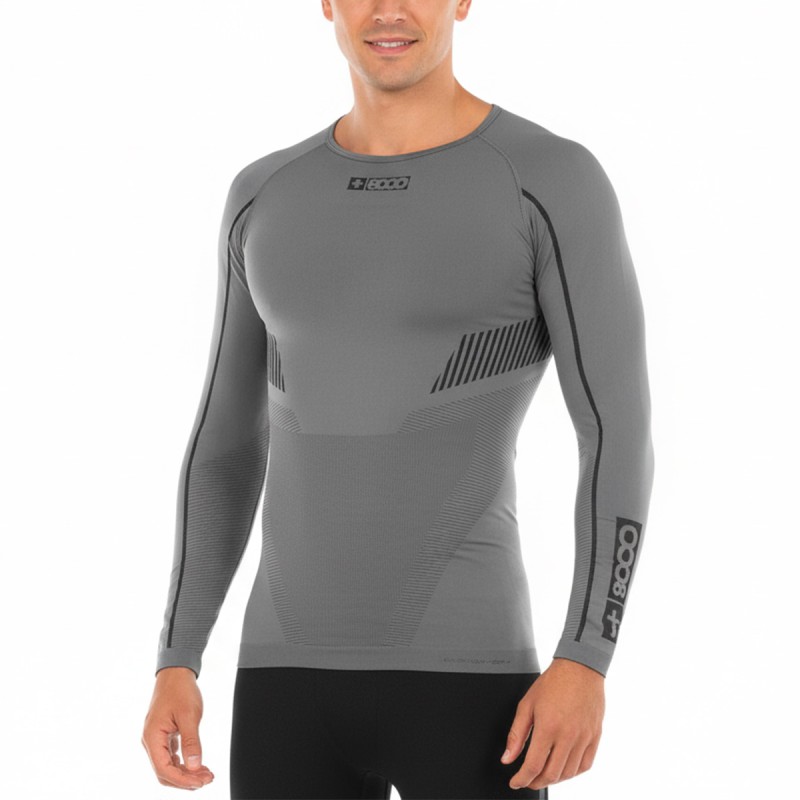 +8000 Camiseta Térmica Cortona Gris Oscuro Hombre