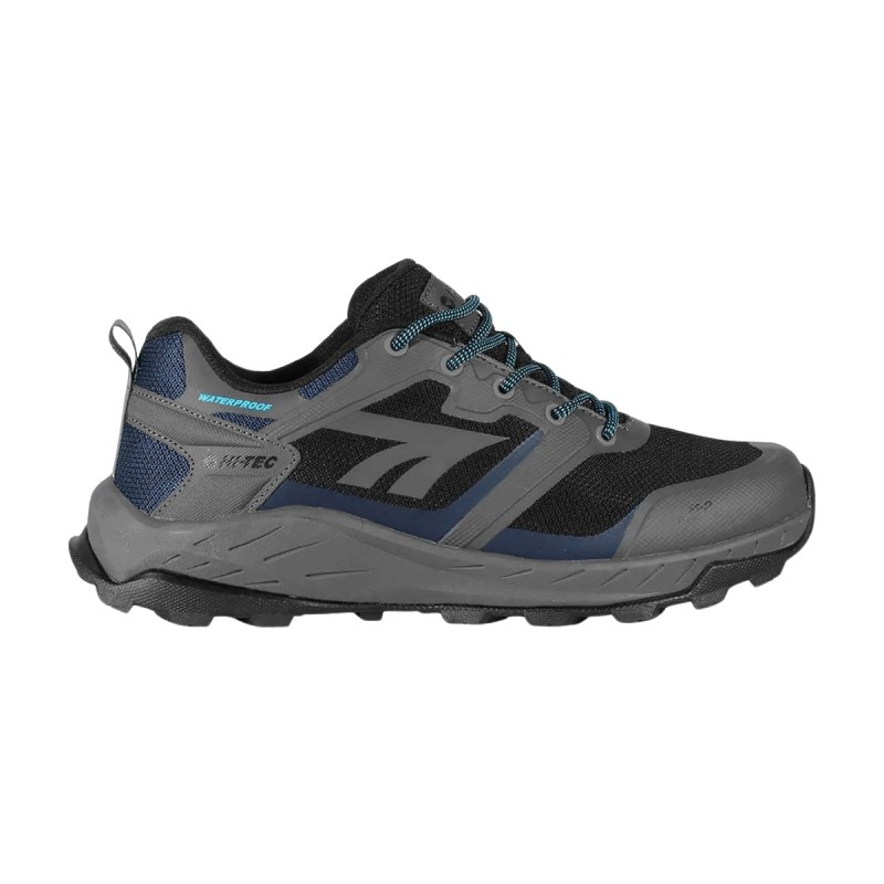 Hi-Tec Zapatillas Trekking Toubkal Low Wp Gris Negro Charcoal Insignia Blue Hombre