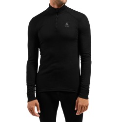 Odlo Camiseta Térmica Active Warm Media Cremallera Negro Black Hombre