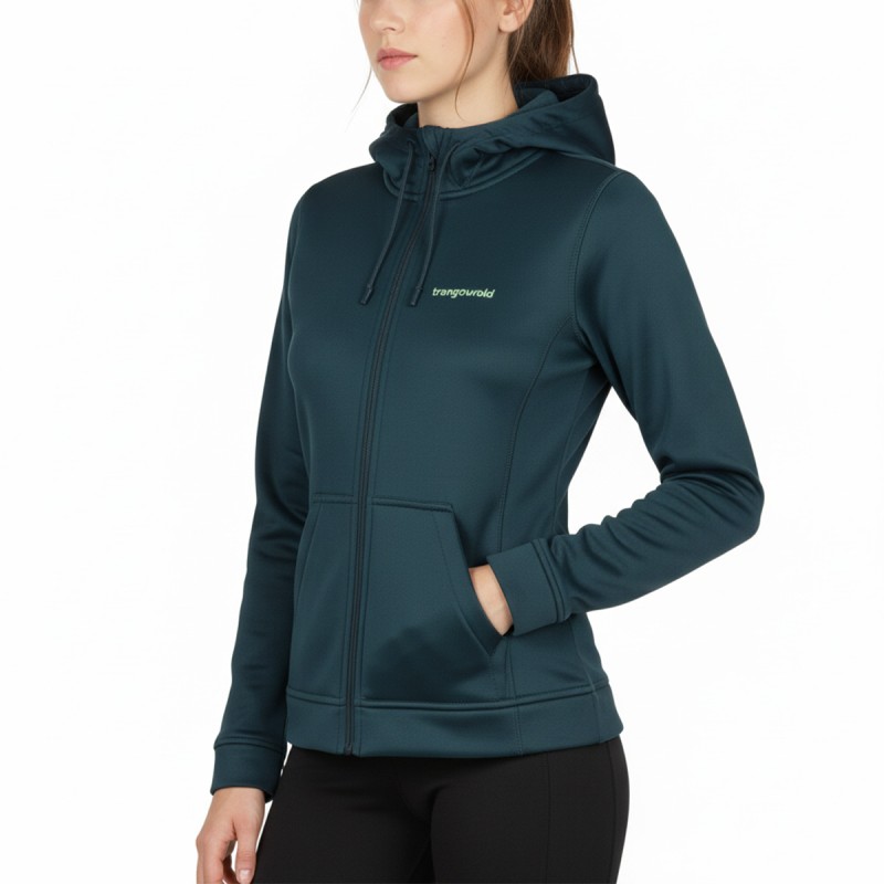 Trangoworld Chaqueta Lobios Azul Verdoso Mujer