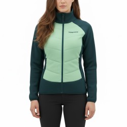 Trangoworld Chaqueta Hibrida Amonde Verde Azul Mujer