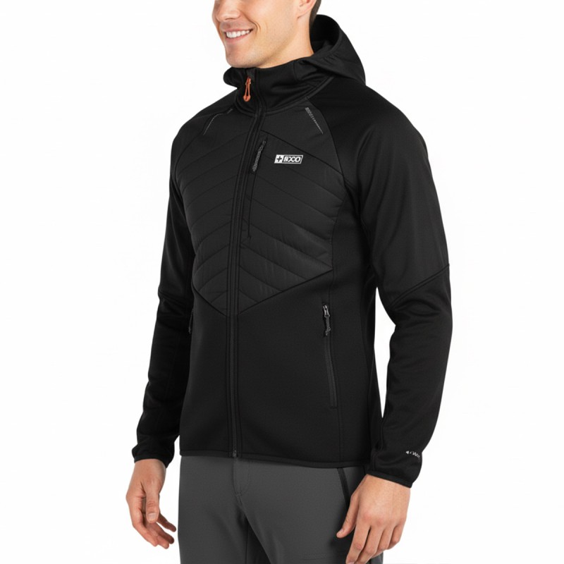 +8000 Chaqueta Híbrida Polar Niel Negro Hombre