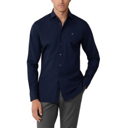 Hackett Camisa Popelín Elástica Ess Stretch Pop Azul Old Navy Hombre