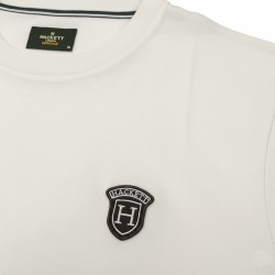 Hackett Camiseta Con Logo Heritage Badge Blanco Crema Off White Hombre