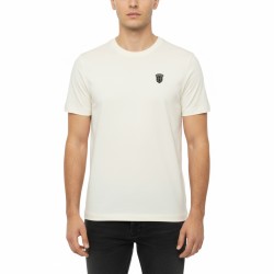 Hackett Camiseta Con Logo Heritage Badge Blanco Crema Off White Hombre