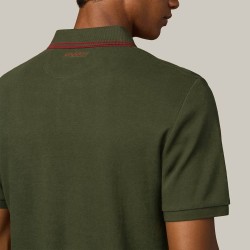 Hackett Polo Insignia Manga Corta Heritage Badge Verde Musgo Moss Green Hombre
