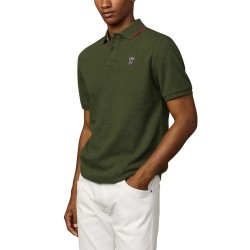 Hackett Polo Insignia Manga Corta Heritage Badge Verde Musgo Moss Green Hombre